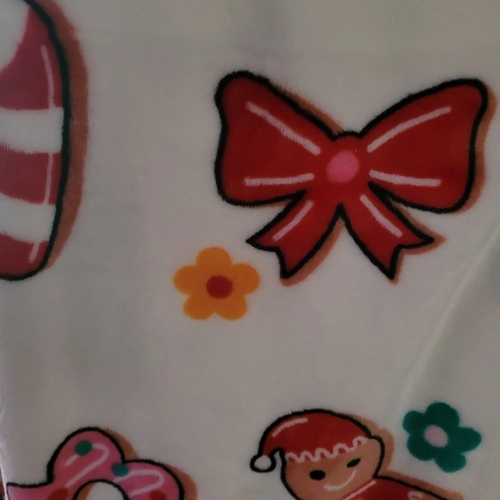 Betsy Johnson Christmas Gingerbread House Plush Throw